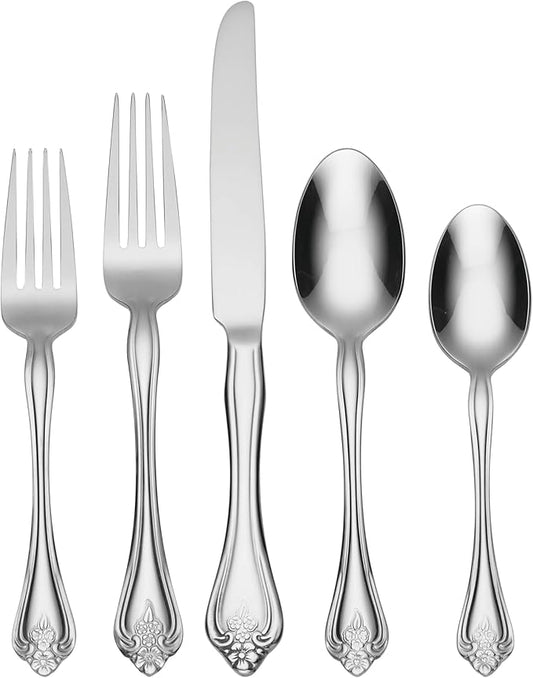 Oneida Boutonniere Flatware, 20 Piece, Silver