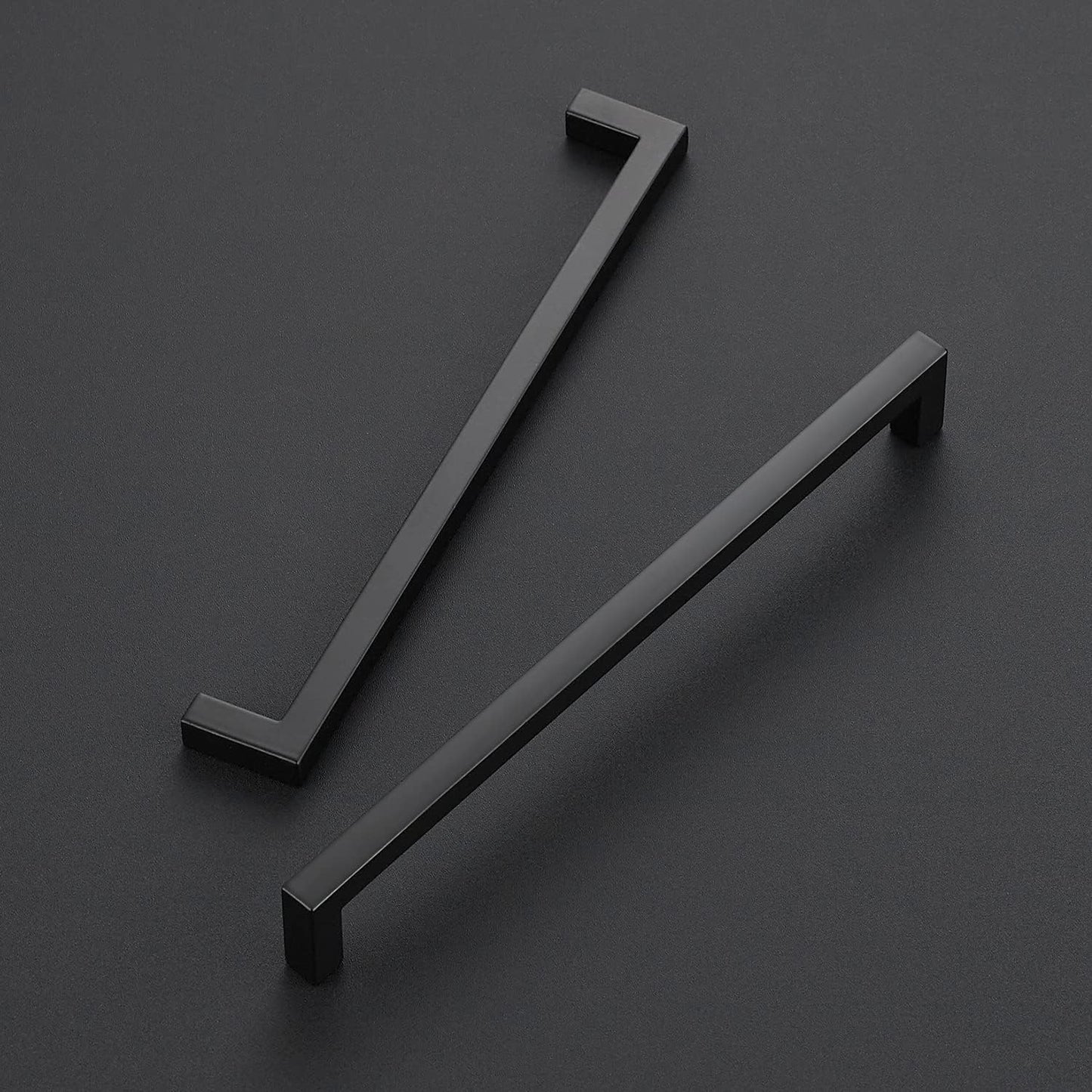 Ravinte 20-Pack Square Drawer Handles, 7-1/2 Inch, Matte Black, Pack of 20