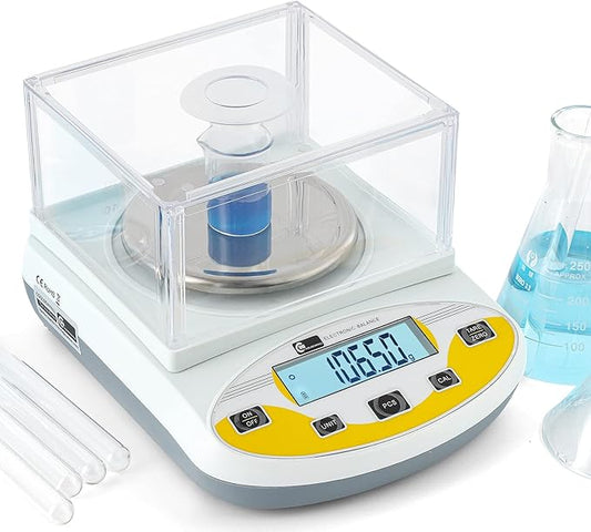 CGOLDENWALL Lab Scale 3000gX0.01g Analytical Electronic Balance Digital Laboratory Scale Precision Jewelry Scales Kitchen Weighing Scales 0.01g Calibrated 110V (3000g, 0.01g)