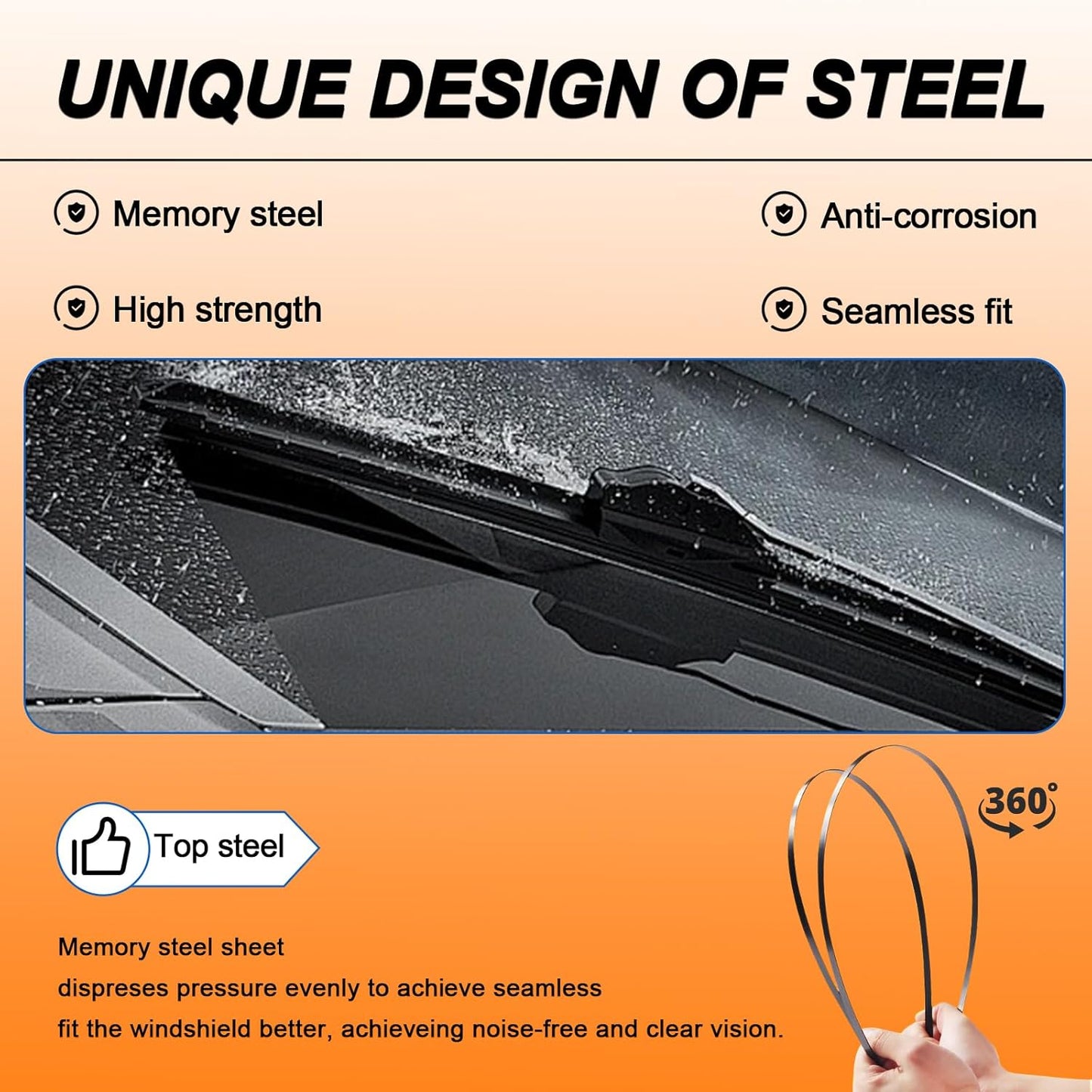 HULADAED® 26'' 18'' 10'' Windshield Wipers Replacement for Honda HR-V/HRV 2022-2016,Silicone Front Rear Wiper blades for MY Car-All Weather & Quiet(3 PACK)