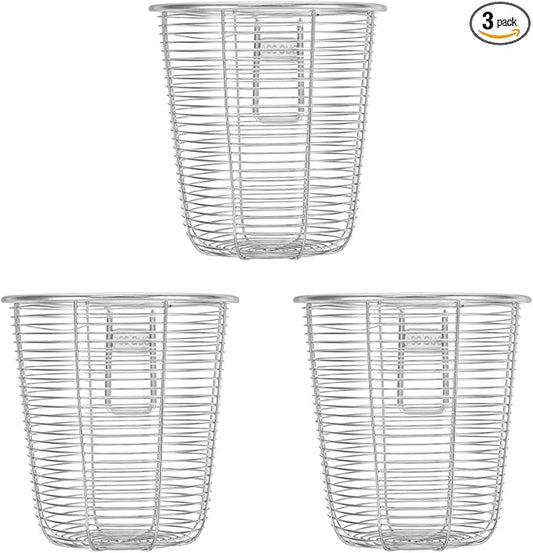 Cabilock Dishwasher Chopstick Basket with Hooks, Stainless Steel Kitchen Utensil Holder, Cutlery Organizer for Chopsticks Spoons Forks Straws, Small Hanging Silverware Drying Rack, 3pcs