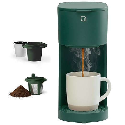 WILLOW Eco Series Single Serve Coffee Maker for K Cup and Ground Coffee, 6 to 12oz Brew Sizes with Strong Brew Option, Small Coffee Machine with Removable Reservoir & Reusable Filter, Eco-Friendly