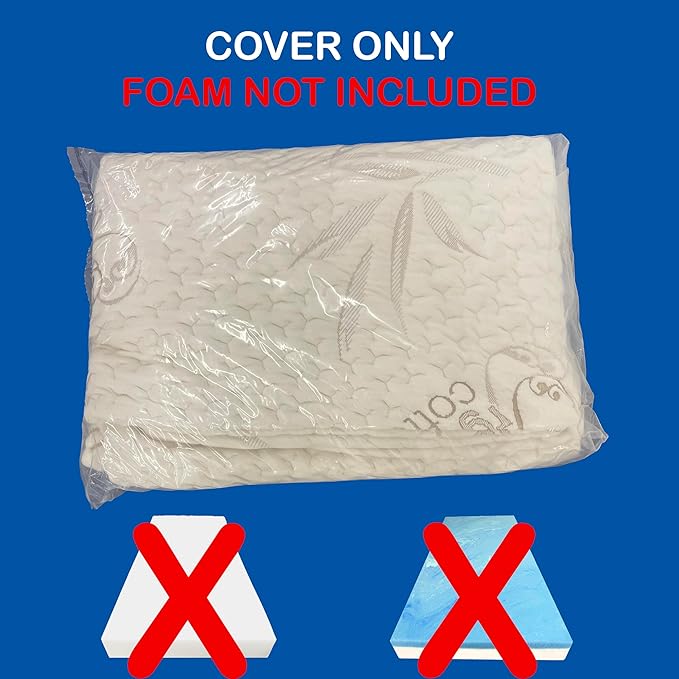 FoamRush 6" Bunk (28" x 72") Soft, Fitted, Zippered Mattress Cover Replacement, Premium Cotton, Waterproof, Non Skid Bottom, Mattress Pad Cover, Mattress Not Included