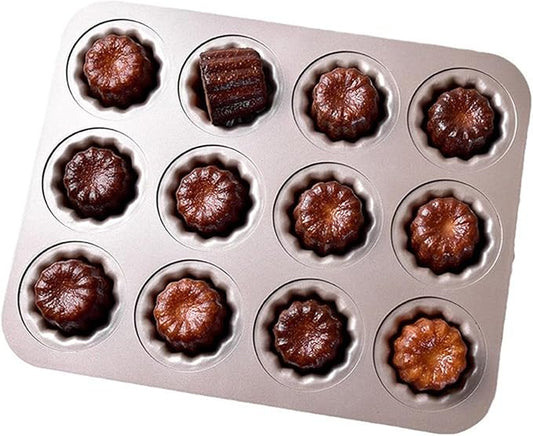 Popover Pans Nonstick 12 Popover Pan for Baking Yorkshire Muffin Puddings Cake Quiches Cupcake Mold Bakeware for Oven Baking Champagne