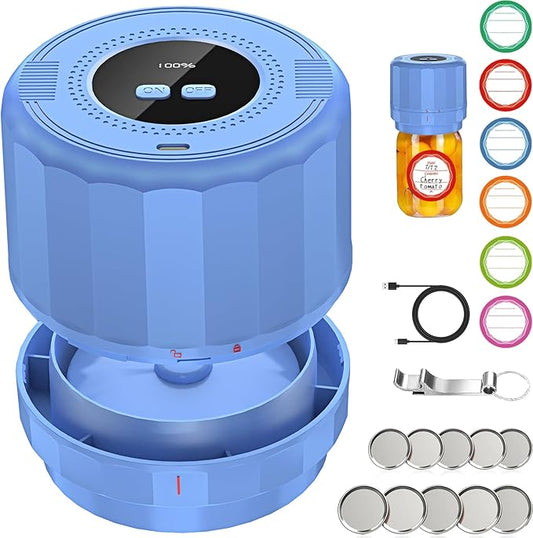 UNERVER M11 Mason Jar Vacuum Sealer - Electric Mason Jar Vacuum Sealer Kit with Wide and Regular Mouth Mason Lids, Jar Vacuum Sealer for Canning Jars, Vacuum Sealing Machine for Food Storage