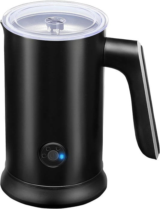 Simple Deluxe 4-in-1 Milk Frother, Electric Milk Steamer 240ml/8.12oz Automatic Hot and Cold Milk Foam Maker and Milk Warmer for Latte, Macchiato, Cappuccinos