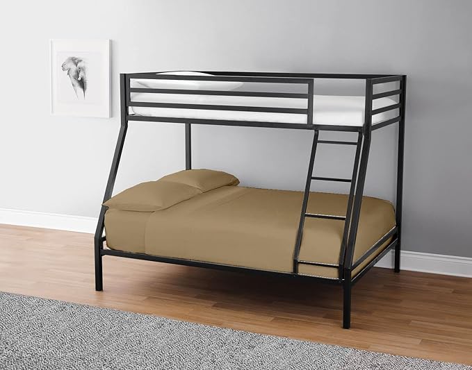 4 PC Cot Sheet Set 33x75, 100% Cotton Fitted Cot Sheet- Perfect for Narrow Twin/Rv Bunk/Camping Cot/Guest Bed Replacement, Sheets for Cot Bunk Bed-Fits Upto 4-8" Deep Mattress- Taupe Solid