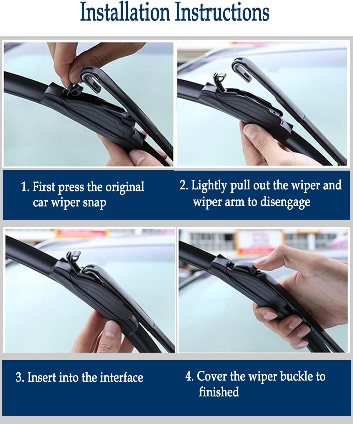 3 wipers for Subaru Forester 2012-2018, Subaru Outback 2015-2019, Original Equipment Automotive Replacement Windshield Wiper Blades for My Car-26"/17"/14" (Pack of 3) J-Hook
