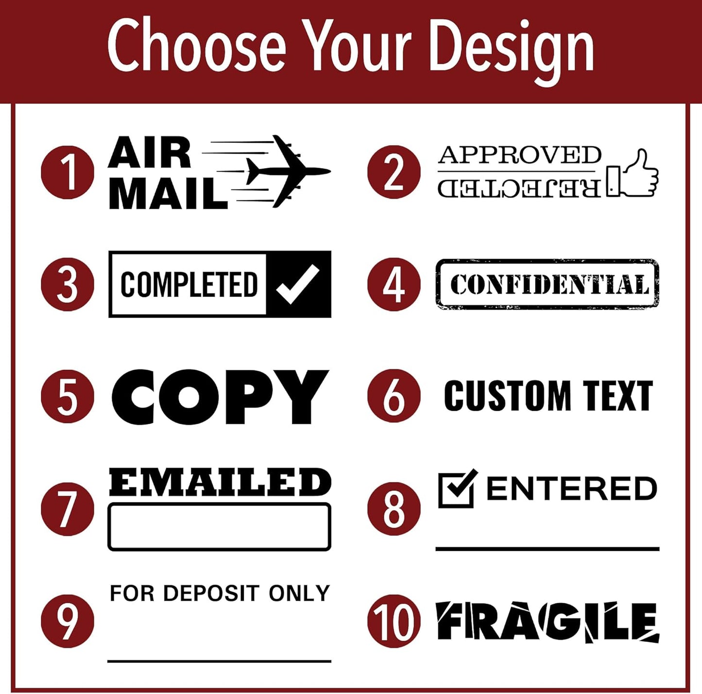 Past Due Office Stamp | 4 Different Sizes | 20 Designs | Multiple Color Options | Perfect for Quick Validation of Office Documents (Past Due, Large)