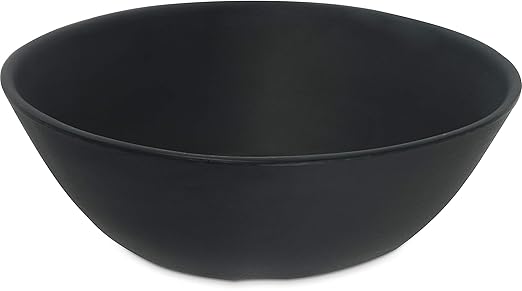 Carlisle FoodService Products Ridge Reusable Plastic Bowl for Home and Restaurant, Melamine, 52 Ounces, Slate, (Pack of 12)