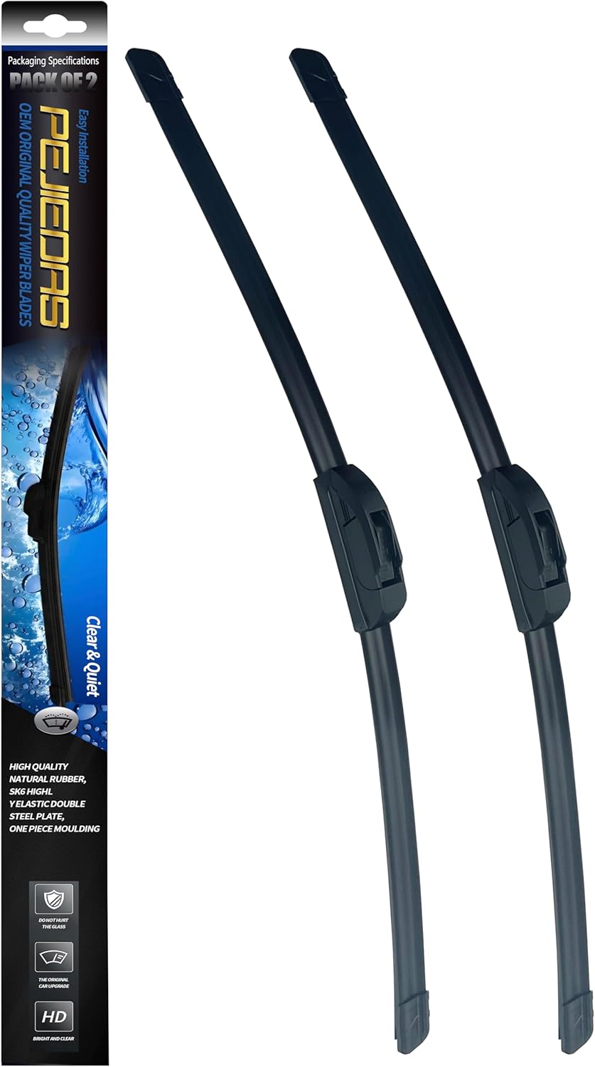 OEM Quality Front Wiper Blades, Replacement for 2004-2021 Nissan Titan,2012-2021 Dodge Charger,2010-2015 Chevrolet Camaro, OE Original Style (24 Inch + 21 Inch Front Wiper Blades)