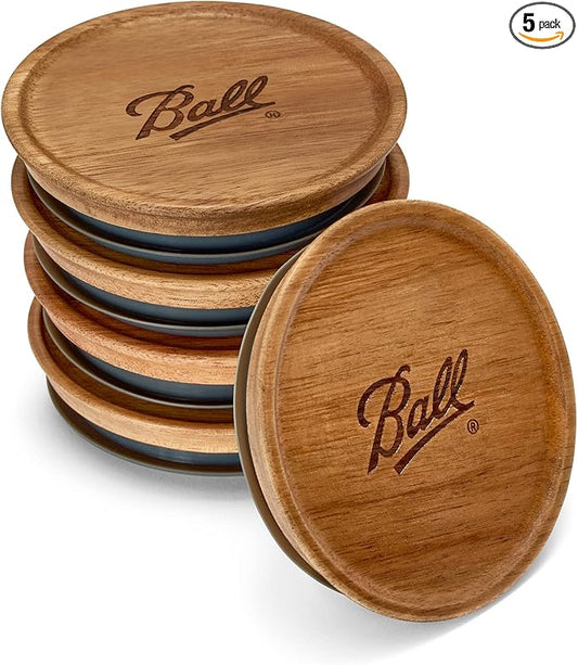 Ball® Jar Lids, 5 Pack Ball Jar Wooden Storage Lids