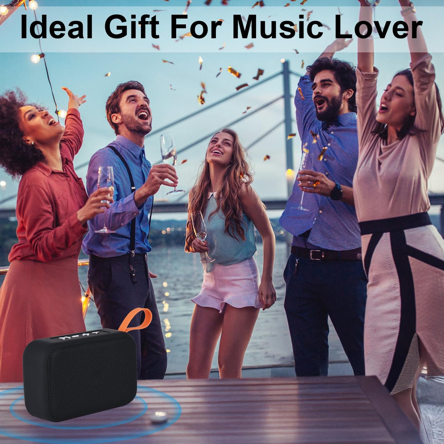 Xjahwr Portable Bluetooth Speakers, Wireless Bluetooth Speaker, Deep Bass, Outdoor Speakers with Handle, Supports TF Card for Outdoor