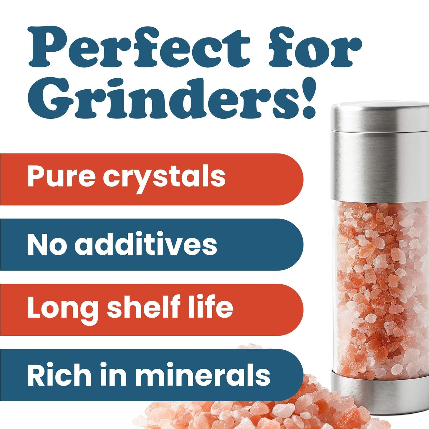 Food to Live Himalayan Pink Salt, 1 Pound – Coarse Grain, No Additives, No Preservatives, Vegan, Kosher, Bulk. Packed with Minerals. Perfect Seasoning. Suitable for Grinders, Salt Mills.