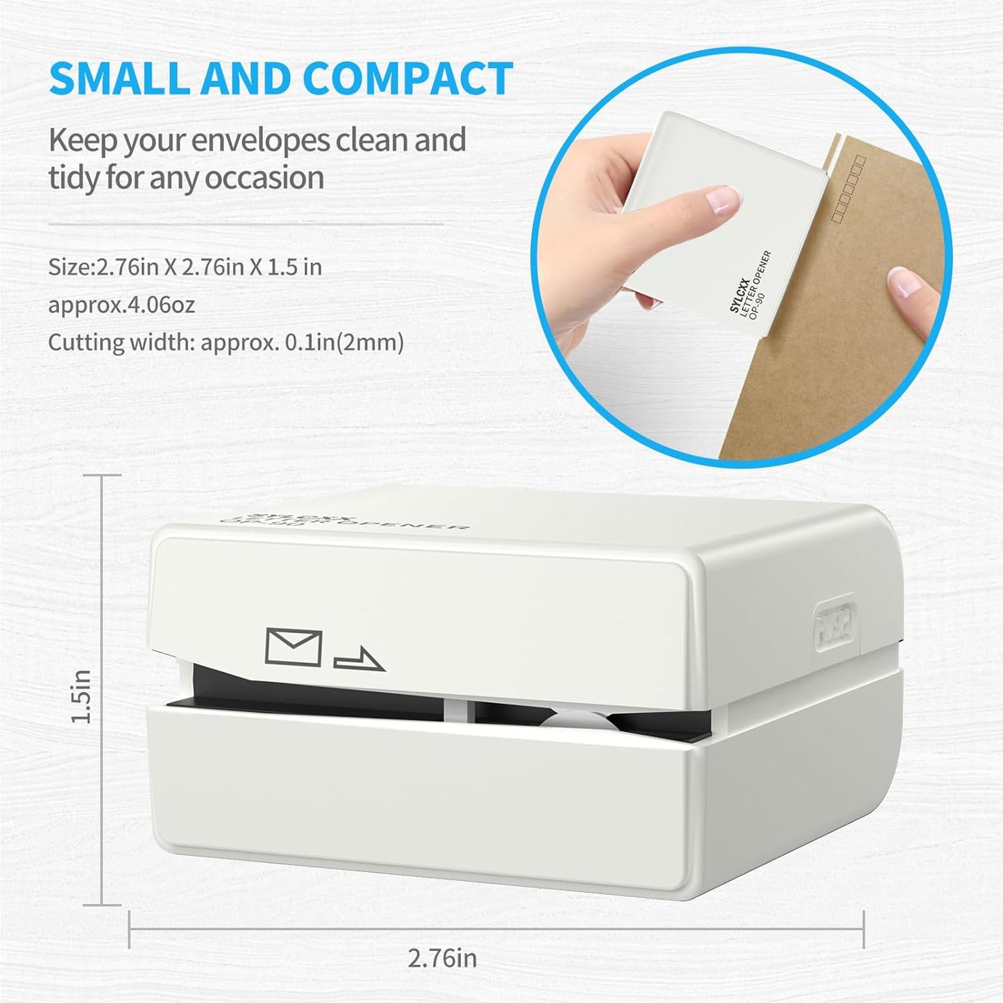 Electric Letter Opener and Confidential Roller Stamp Combo, Portable Office School Stationery for Cutting Envelope,ID Blockout, Womens Mens Moms Dads Gifts for Birthday Anniversary (White+Pink)