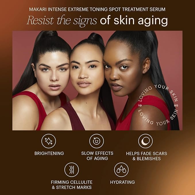 Makari Intense Extreme Toning Spot Treatment Serum SPF15 (1.7 oz) | Skin-Rejuvenating Serum with Shea Butter for Dry to Normal Skin Types | Helps Fade Blemishes, Soothe Wrinkles, and Brighten Skin