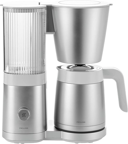 ZWILLING Enfinigy Drip Coffee Maker with Thermo Carafe 10 Cup, Awarded the SCA Golden Cup Standard, Silver