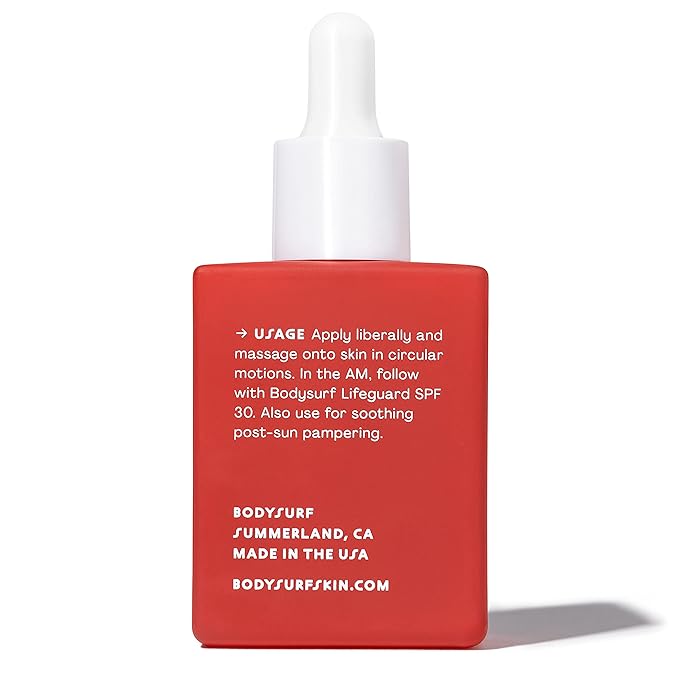 Bakuchiol Face Oil & Serum Alternative - Luxury Anti-Aging Facial Oil with Camellia, Seabuckthorn & Jojoba - Hydrating Organic Skincare Faceoil for Radiance & Wrinkles - Bodysurf Marine Layer (1oz)