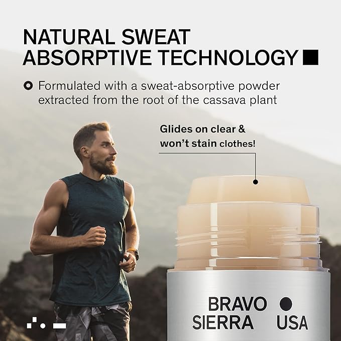 Aluminum-Free Deodorant for Men by Bravo Sierra, 3-Pack-Contains Natural Ingredients–Long Lasting All-Day Odor and Sweat Protection-White Vetiver & Cedarwood, 3.2 oz-Paraben-Free, Vegan & Cruelty-Free