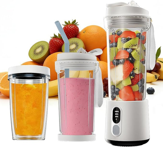 Portable Blender for Shakes and Smoothies - 300 Watt Small Blender 500ML Electric Juicer Personal Blenders for Shakes and Smoothies Portable juicer with Type-C Rechargeable
