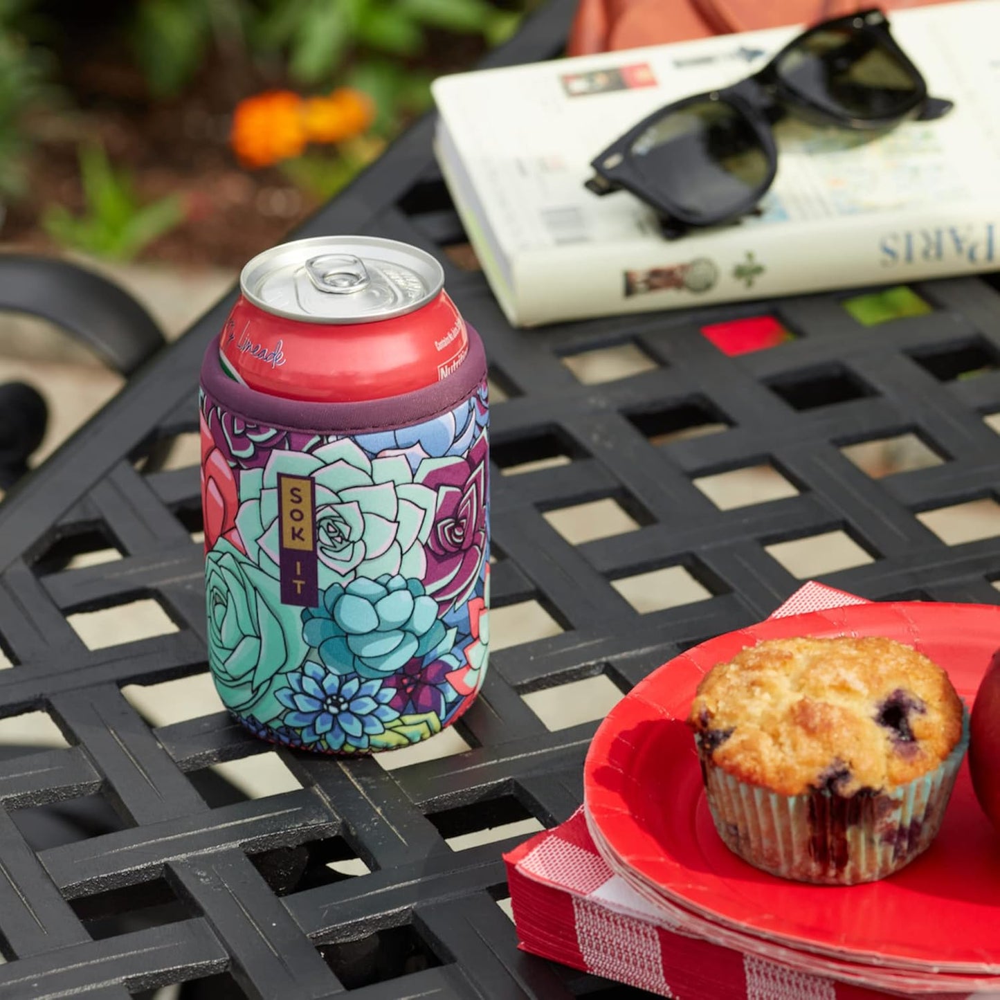 Sok It CanSok Sleeve for Beer & Soda Insulated Neoprene Cover (Ghost Party, 12oz Slim Can Sleeve)