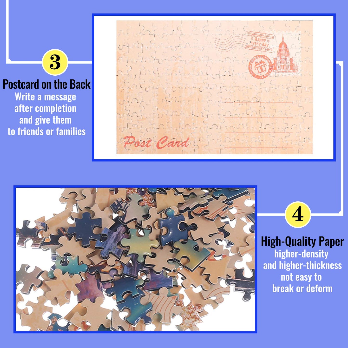 Small Jigsaw Puzzles for Adults 150 Pieces Vintage Country Puppy Painting Challenging Mini Puzzles Tiny Jigsaw Puzzles 6 x 4 Inches, 3 Pcs,Mini Easel Included