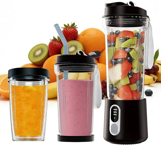 Portable Blender for Smoothies Personal Blender: 500ML Electric Juicer 300 Watt Small Blenders for Shakes and Smoothies Portable juicer for Baby Food Travel, Beach Office Sports