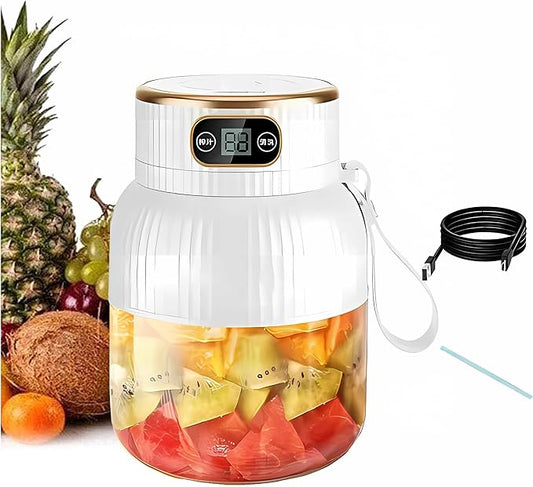 Portable Blender,Portable Blender for Shakes and Smoothies, Personal Size High Speed Blender,21oz USB C Rechargeable Blender for Travel/Picnic/Office/Gym/Sport (WHITE)