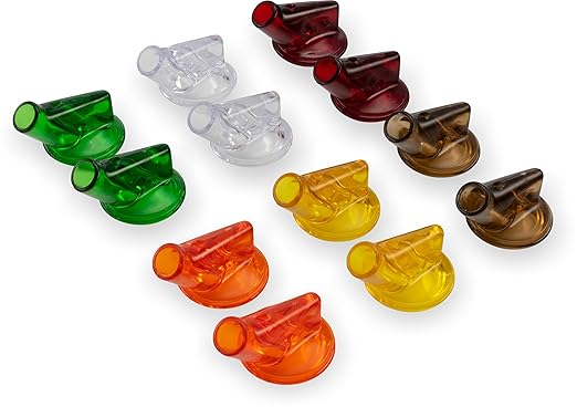 Carlisle FoodService Products Stor N' Pour Bottle Spouts Pour Spouts for Bar, Kitchen, And Restaurants, Plastic, 1.5 X 1.5 X 1.25 Inches, Assorted Colors, (Pack of 12)