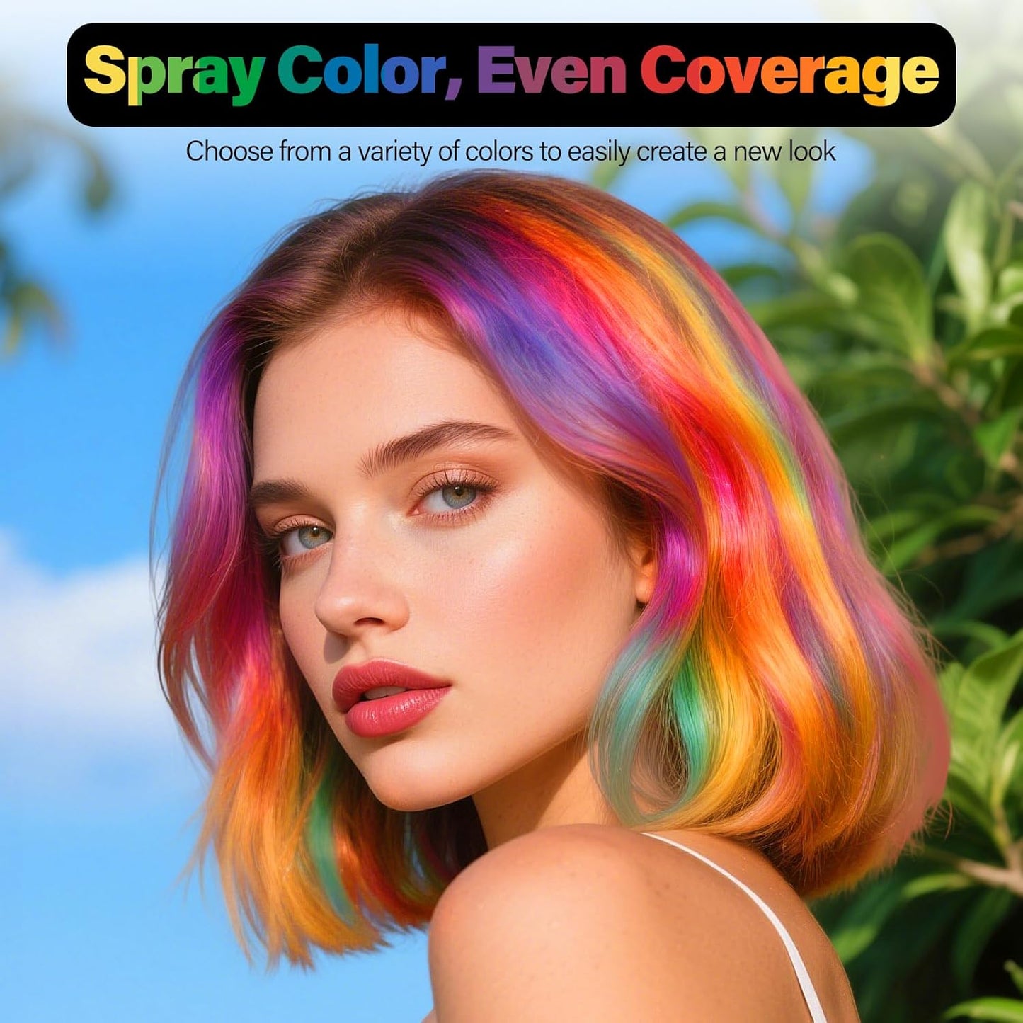 Temporary Hair Color Spray For Kids Women Men, Temporary Hair Dye Washable Hair Color Wax Non-Sticky For Cosplay Party DIY, Christmas Party, Halloween Crazy Hair Day (White, 4.06 oz)