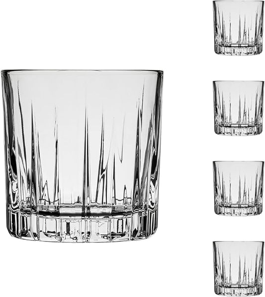 Ocean by Anchor Hocking Traze Present Rocks Glasses (4-Pieces), 12-ounce, Dishwasher Safe
