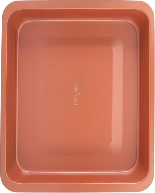 NutriChef 15-inch Roasting Pan, Non-Stick Coated Layer Surface, Great for Food Preparation, Serving, Roasting, Chicken, Pork, Poultry, Pastry, Dessert, Baking, Used for Model Number NCBSCC54