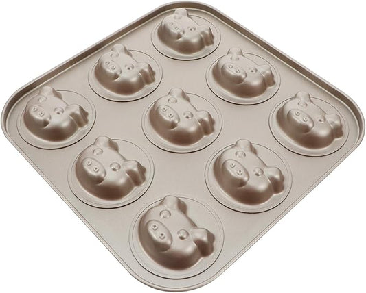 Cake Tin， Non-Stick Cake Mould, Baking Tools Baking Mold,Cake Mould,Baking Madeleine Mold Cake Pan Nonstick Small Baking Pan Pig Baking Mold Heavy Carbon Steel for Oven Baking Cookies Cake Chocolate P