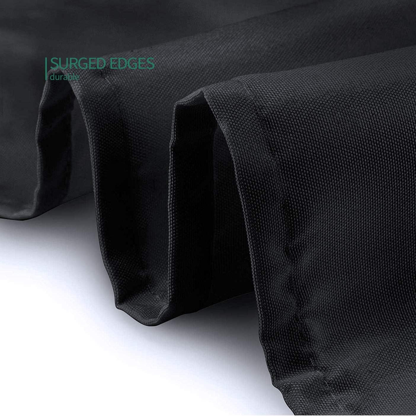 Surmente 5 Pack Black Tablecloth for Round Tables, 120-inch Round Table Cloths for Weddings, Banquets, or Restaurants