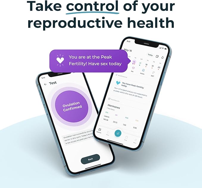Inito Fertility Monitor & Hormone Tracker for Women | Estrogen, LH, PdG (Urine Metabolite of progesterone), FSH | Track and Confirm Ovulation | Includes 15 Test Strips (iPhone 14)
