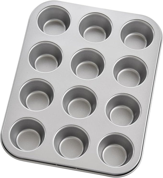 Mrs. Anderson's Baking Non-Stick 12-Cup Mini Muffin Pan, European Carbon Steel, PFOA Free
