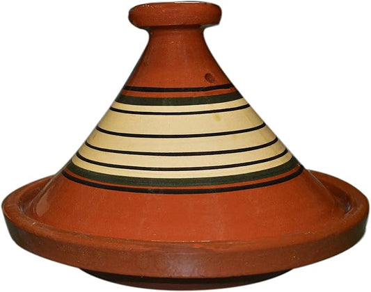 Moroccan Cooking Tagine Handmade Lead Free Safe Glazed Large 12 inches Across Traditional