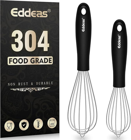 Mini Whisks - 600°F Heat Resistant Small Whisks For Cooking, Heavy Duty Stainless Steel Kitchen Balloon Tiny Whisk, Suitable for Egg, Espresso, Hot chocolate, sauces （7" & 5.5 inch ）