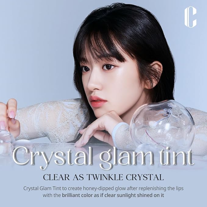 CLIO Crystal Glam Tint |Glossy Finish, Lightweight, Weightless, Buildable, Glass-Like, Smoothing, Long-Lasting, Vivid, Transparent, Shiny, Moisturizing, Hydrating (06 Daily Mauve)