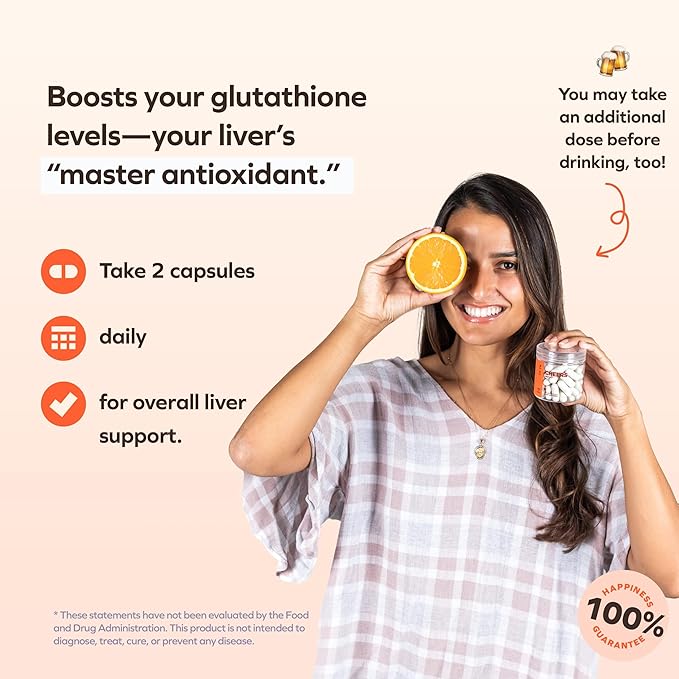 Cheers Protect | Daily Liver Supplement for Drinkers with L-Cysteine + DHM | Increase Glutathione Levels | 60 Doses | Cysteine, Dihydromyricetin, Milk Thistle, Prickly Pear, B-Vitamins, Ginger