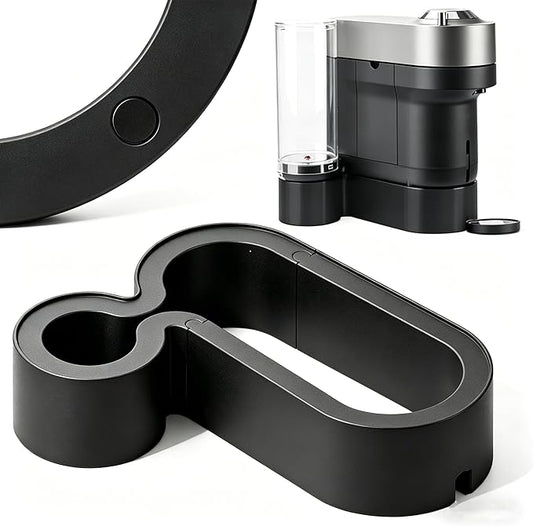 Riser Stand for Nespresso Vertuo Pop+, 2.5inch Height Elevation Stand, 3D Printed Coffee Machine Base, Compatible with Standard and Deluxe Models, Fits YETI 20 oz & Contigo 16 oz Mugs (Black)