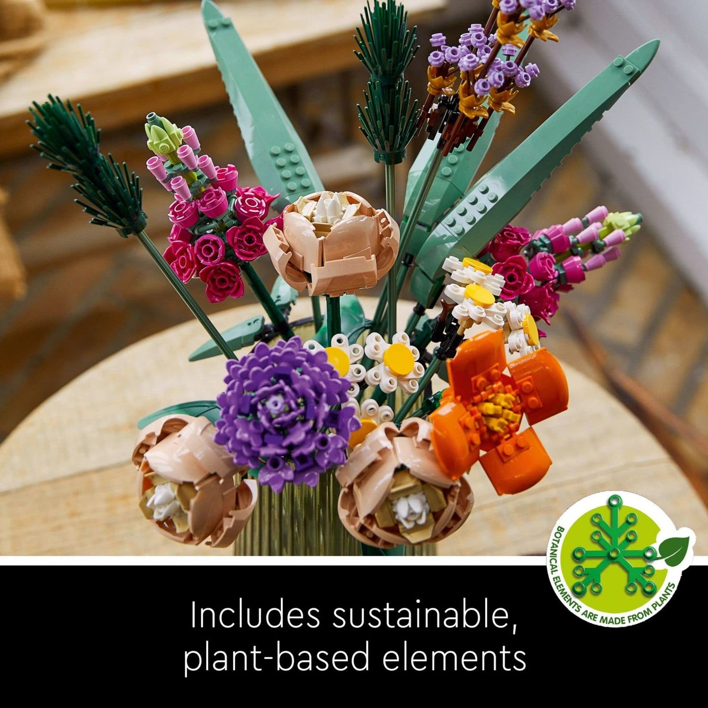 LEGO Icons Flower Bouquet Building Set - Artificial Flowers for Decoration for Home and Display, Ages 18+ - Small Fake Flowers for Table, Desk, Office - Gift for Birthdays - 10280