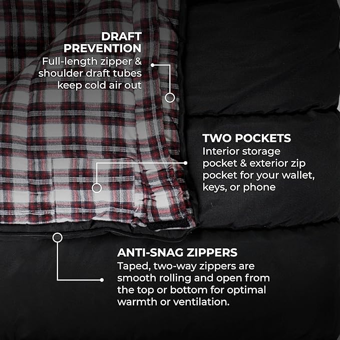 Teton Celsius XXL Sleeping Bag, Cold Weather Sleeping Bags for Adults and Kids, Camping Made Easy and Warm. Compression Sack Included, 35F, 25F, 0F, 20F Degree