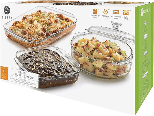 LIBBEY GLASS 4 Piece Bakeware Set