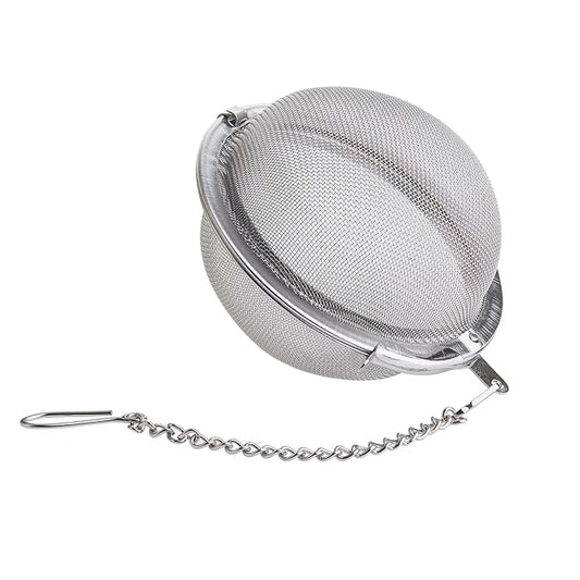 Tiesta Tea Small Stainless Steel Infuser Ball for Loose Leaf, Reusable Strainer with Extra Fine Mesh & Chain, Single Cup Steeper, Ideal for Hot & Iced Brewing, Holds 1 TBSP of Tea