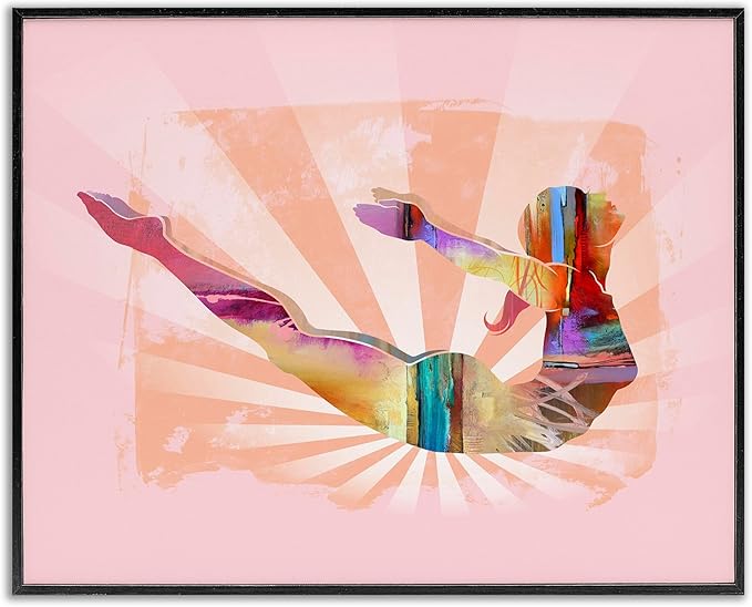 Stupell Industries Abstract Mindfulness Exercise Framed Giclee Wall Art Design by Tim Parker, Black Framed, 14 x 11