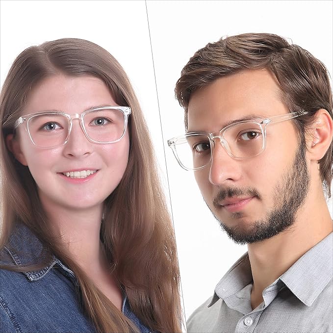 YEIN Bifocal Reading Glasses with Blue Light Blocking Lenses, Bifocal Reader for Women and Men, Vintage Square frame with Spring Hinge (+0.50/+2.25 magnification)