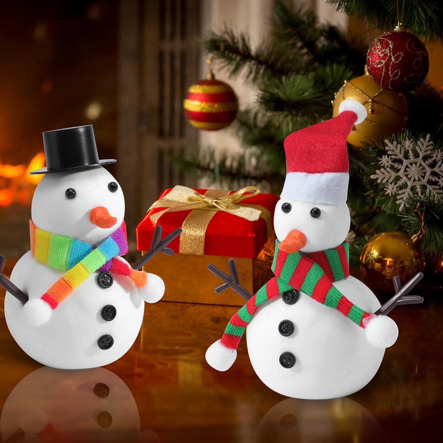 ARTPAR 20 Pack Modeling Clay DIY Snowman Kit,Air Dry Clay Snowman Crafts for Kids,Christmas Stocking Stuffers for Kids,Christmas Crafts Xmas Gift