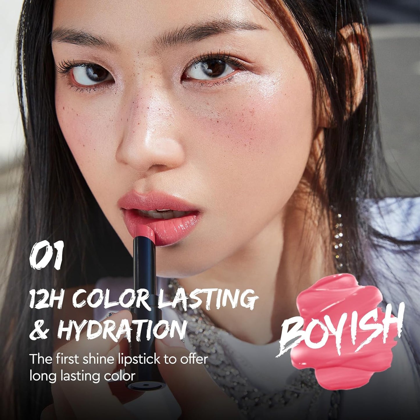 HERA Sensual Tinted Shine Stick 3.5g #297 ORANGE SCOTCH | 12HR Long-lasting Lipstick, Sheer & Buildable Lip Tint Stain, Hydrating Formula with Vitamin E, Smooth Finish and Luxurious Korean Makeup