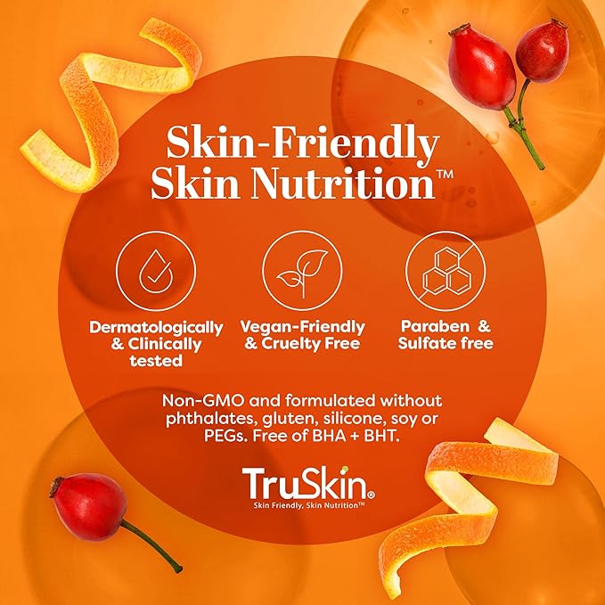 TruSkin Vitamin C Cleanser for Face - Brightening Face Wash with Vitamins C & E, Rosehip Oil, Aloe Vera and MSM - Deep Clean and Refresh for Radiant, Healthy-Looking Skin, 5 fl oz